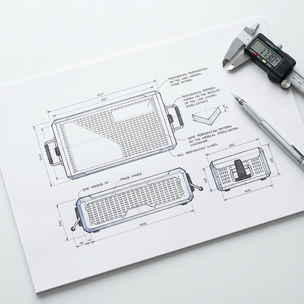 Engineering Blueprint of Sterilization Container