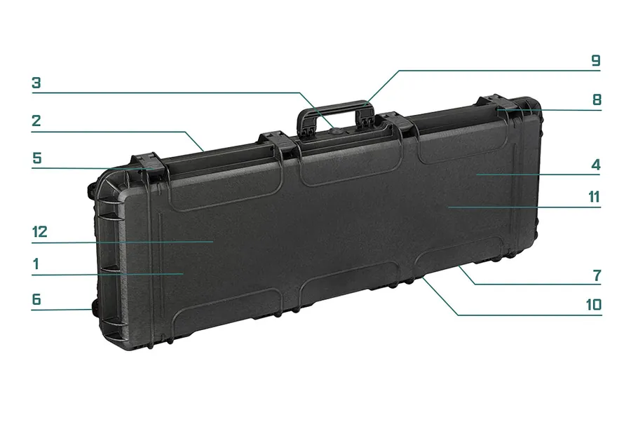 RoseCase ProSecure RCPS 370 L numbered feature diagram